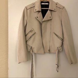 MANGO Suede Biker Jacket